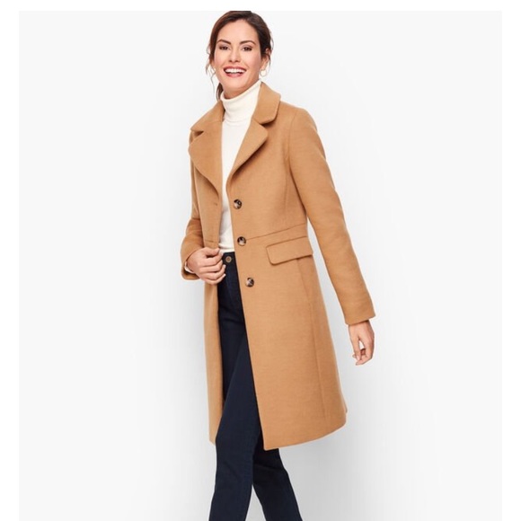 Talbots fur trimmed wool coat - Picture 3 of 7